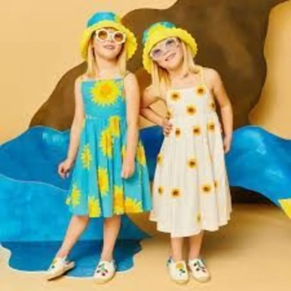 NWT Stella McCartney Kids Sunflowers Cotton Dress. Size 12